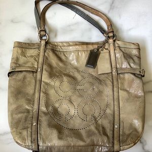 COACH B1173-17065 Audrey Ivory Andie Cinched Tote